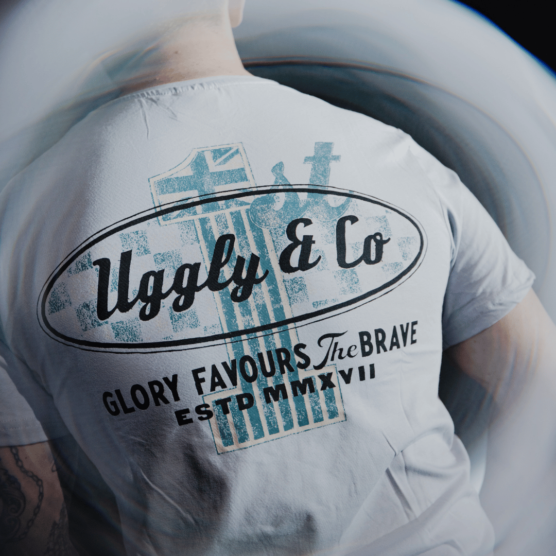 Uggly and Co Dusty Flattrack No.1 Heavyweight Cotton Graphic Tee