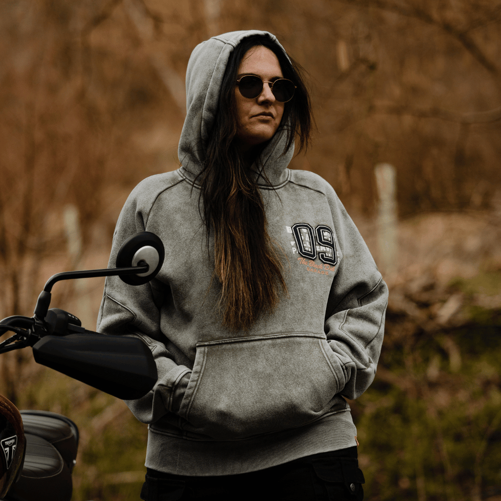 Uggly and Co Green Parts & Spares '09' Acid Wash Heavyweight Hoodie