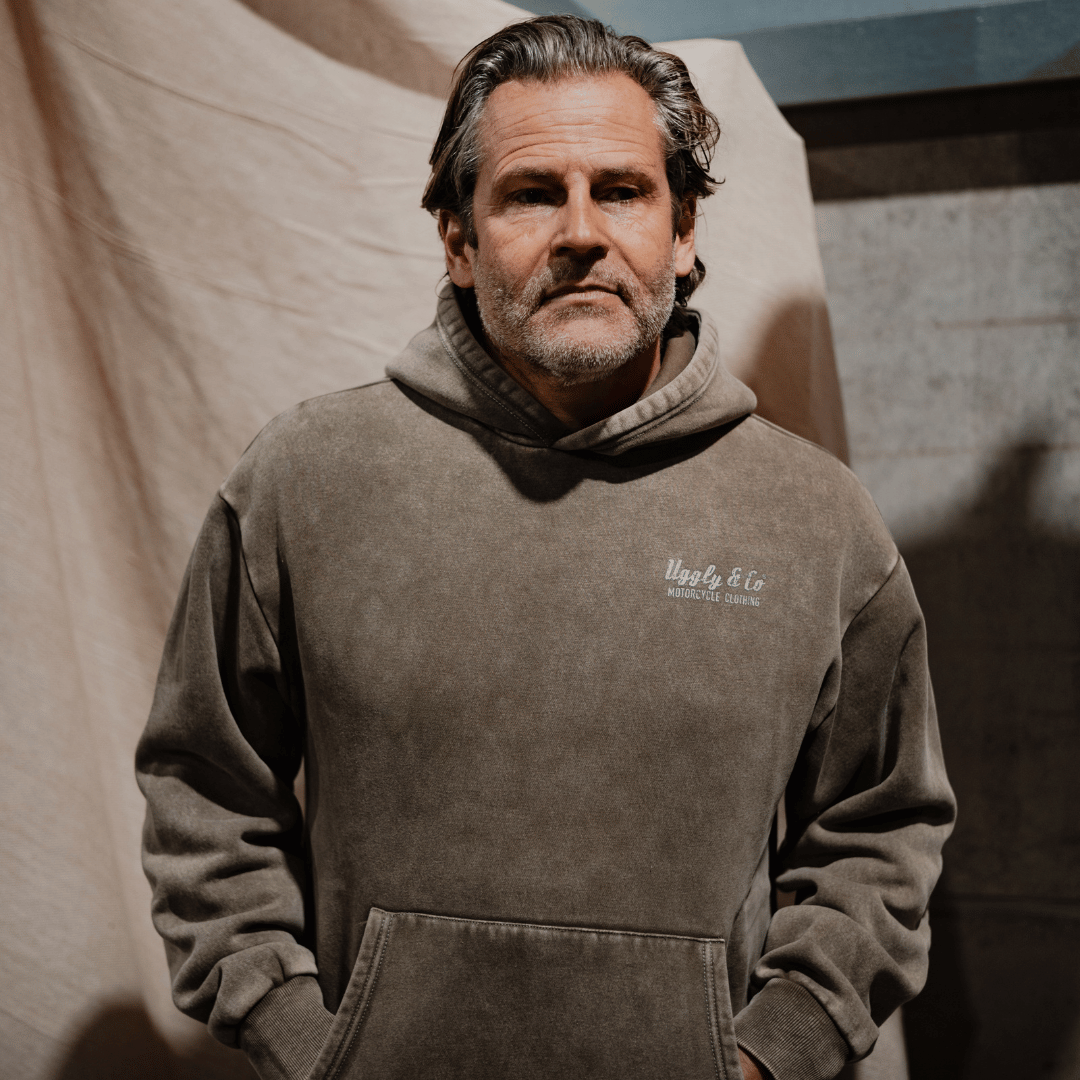 Uggly and Co Green Diamond Acid Wash Hoodie – Heavyweight Retro Style