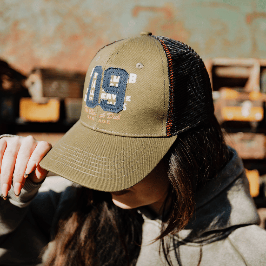 Uggly and Co Green Parts & Spares '09' Vintage Mesh Trucker Hat