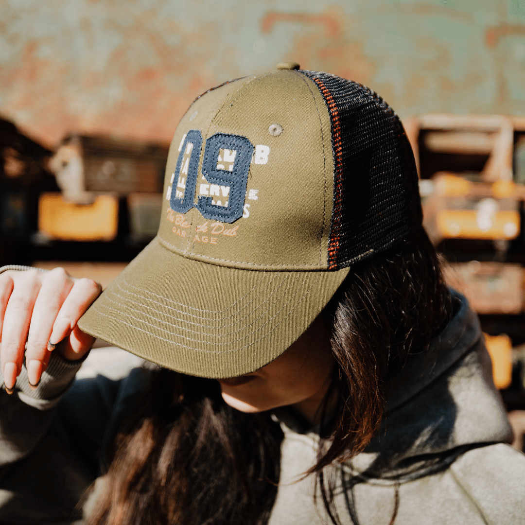 Uggly and Co Green Parts & Spares '09' Vintage Mesh Trucker Hat