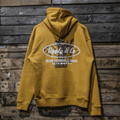 Uggly & Co Mustard No.1 Graphic Hoodie | Cotton Biker Racing Apparel