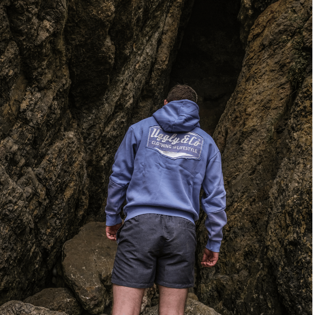 Uggly and Co Purple Surf Diamond Heavyweight Fleece Hoodie – Collection 3.0