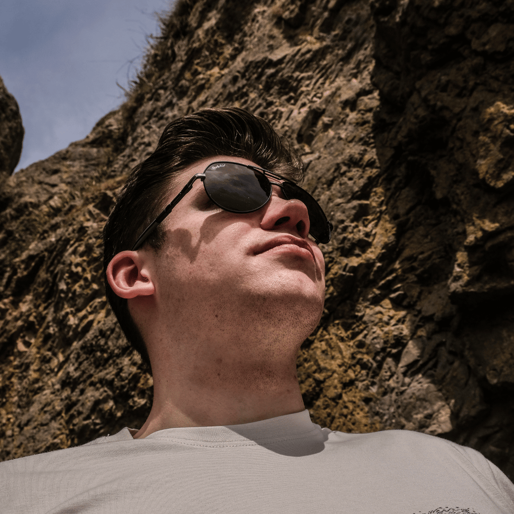Uggly and Co Polarized Aviator Sunglasses – Black & Silver UV400