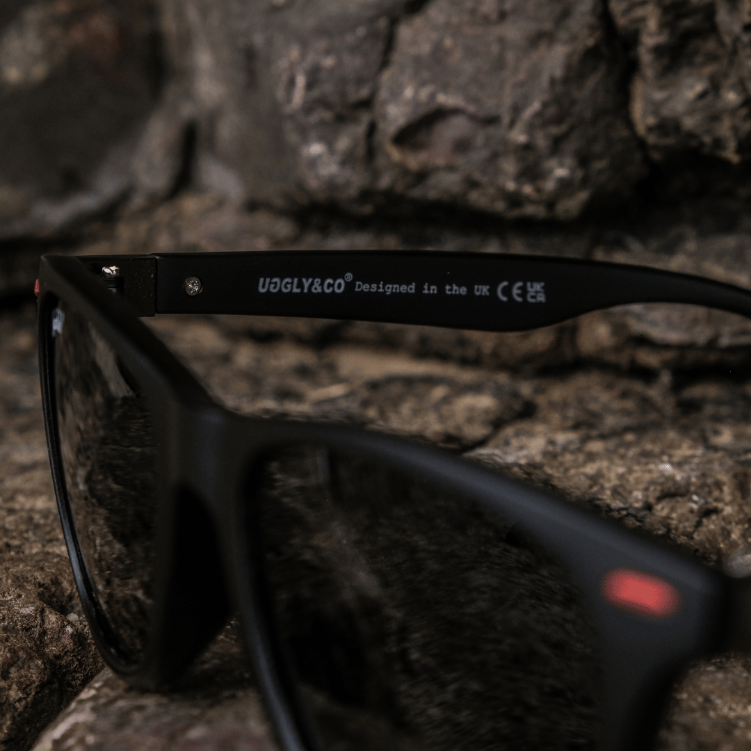 Uggly & Co Wayfarer Sunglasses – UV400 Protection with Wooden Box
