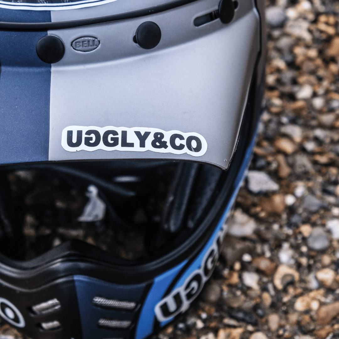 Uggly & Co Helmet Sticker Pack | Racing Visor Strips & Decals