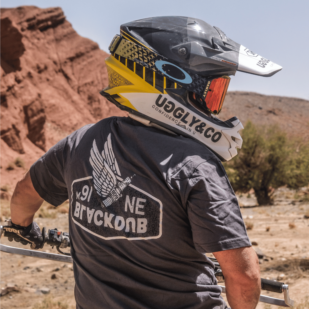 Uggly and Co Grey Wings Spark Plug T-Shirt – Isle of Man Biker Tee