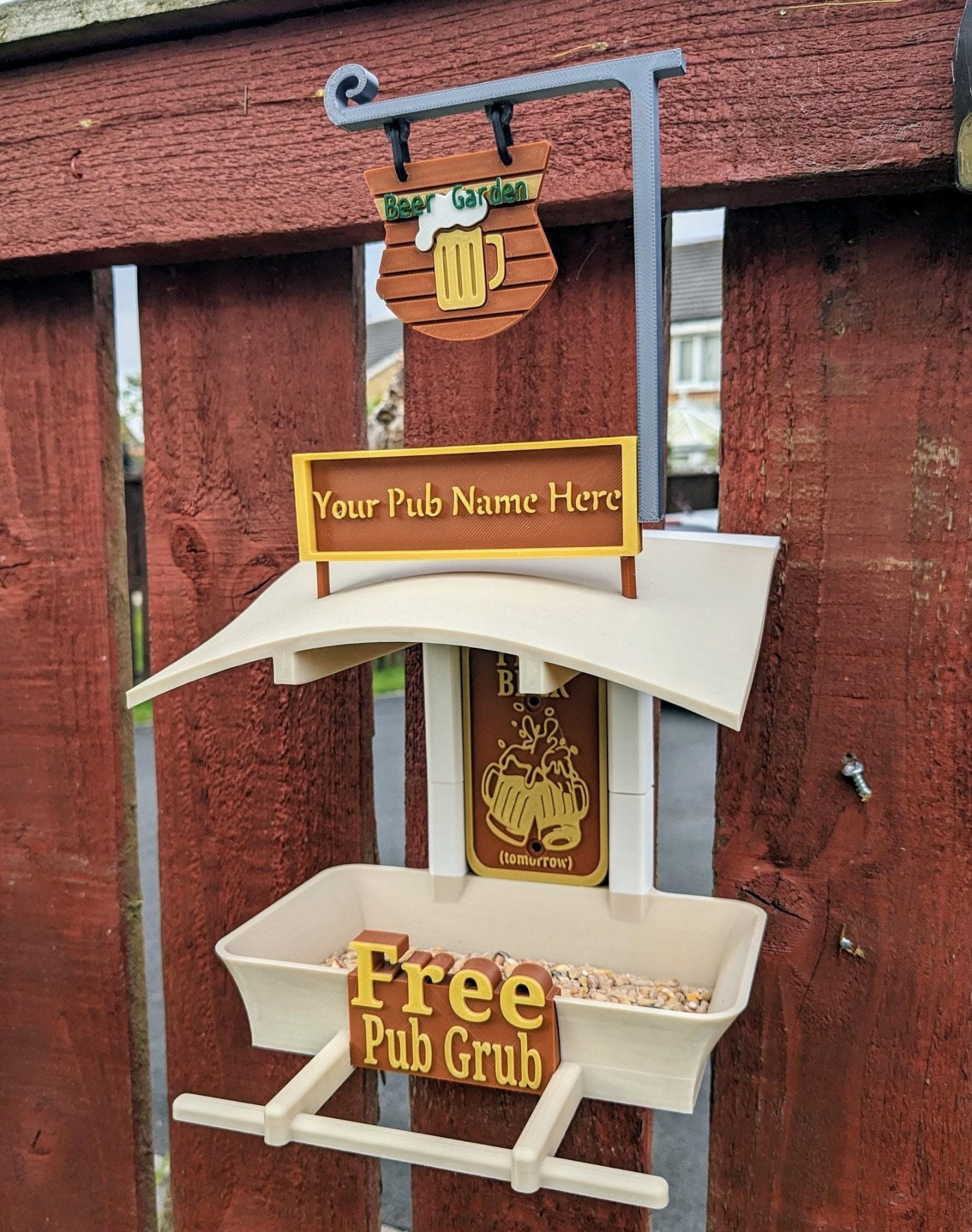 Chaddyverse Birdy King Fast Food Bird Feeder – Quirky Garden Decor