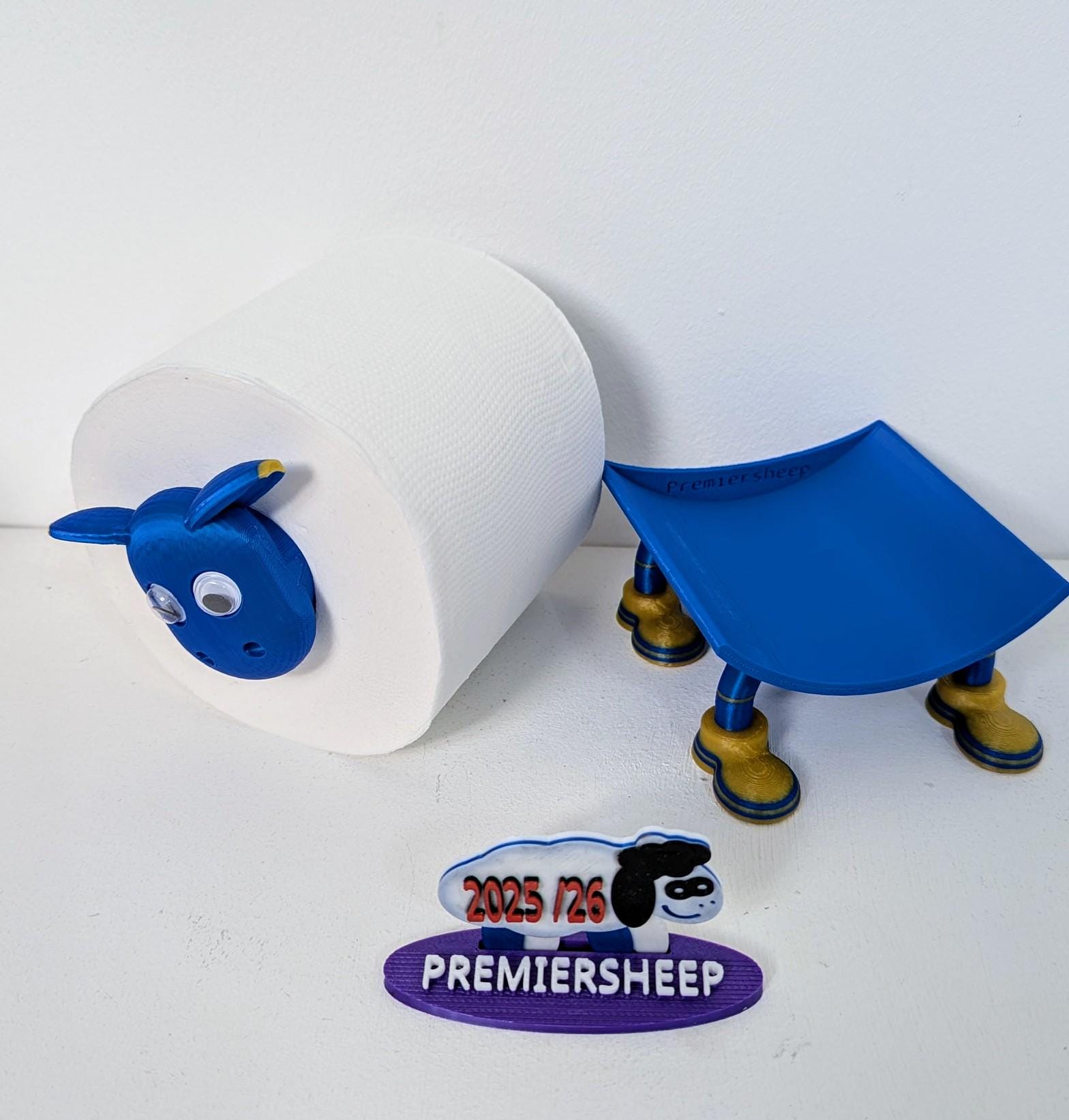 Chaddyverse Birmingham City Sheep Toilet Roll Holder – Silk Blue PLA+