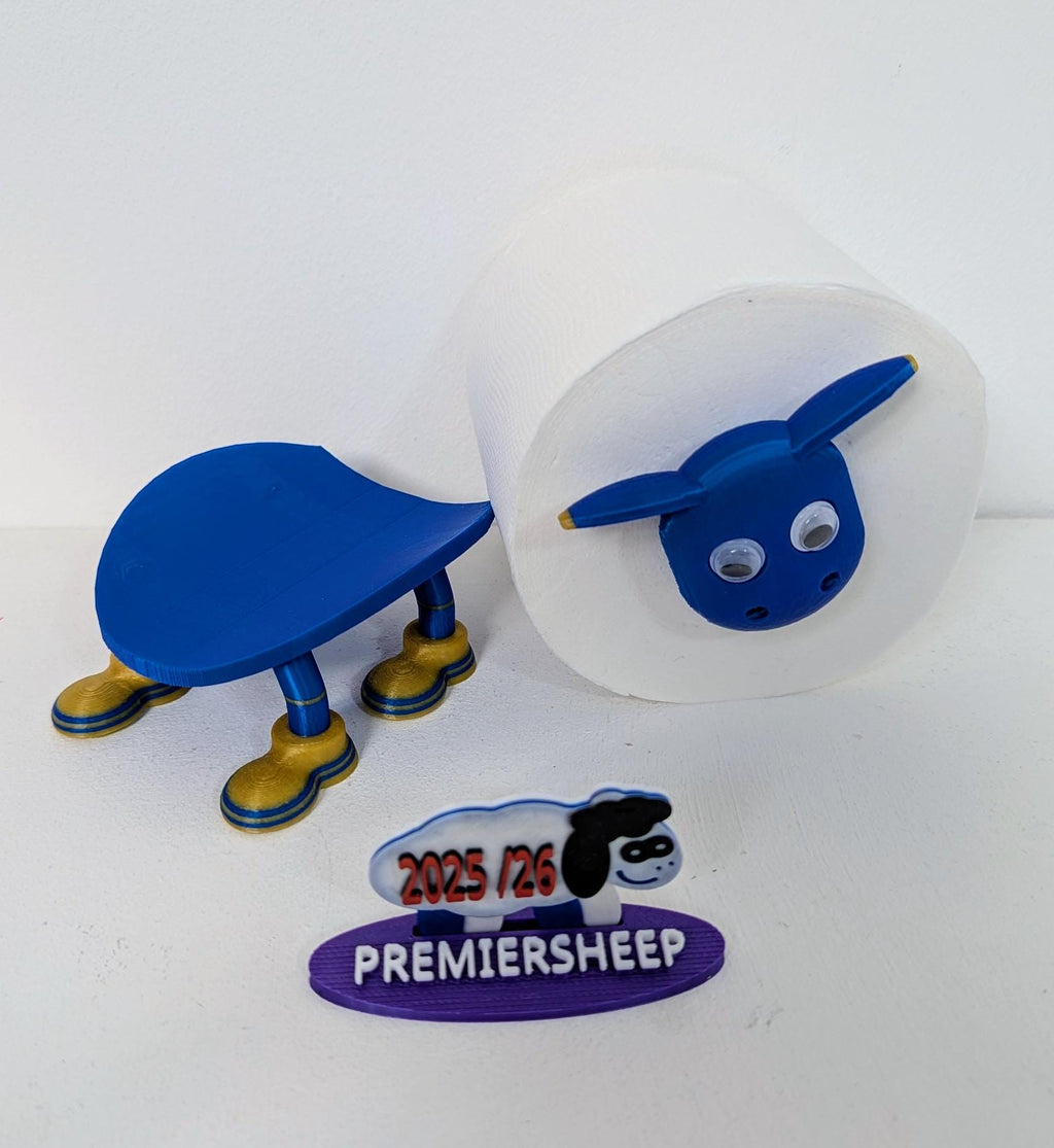 Chaddyverse Birmingham City Sheep Toilet Roll Holder – Silk Blue PLA+