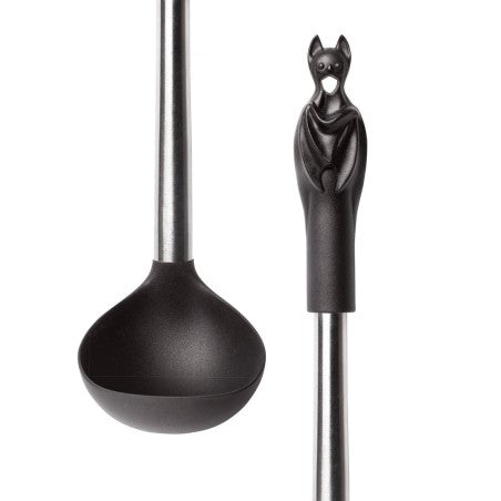 Alchemy Gothic Black Bat Ladle – Silicone & Steel Kitchen Utensil