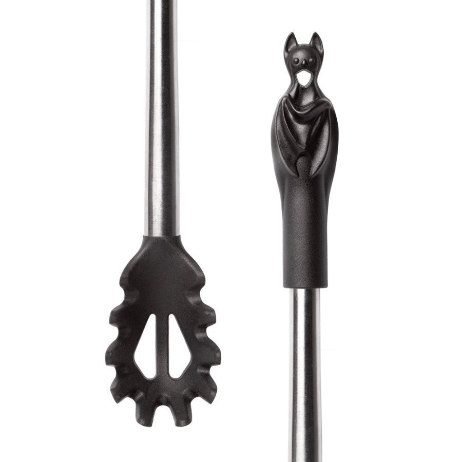 Alchemy Gothic Black Bat Pasta Spoon – Silicone & Stainless Steel