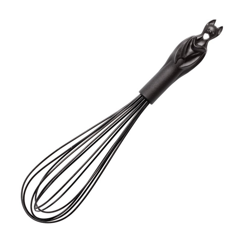 Alchemy Gothic Black Bat Whisk – Silicone Kitchen Tool for Batters