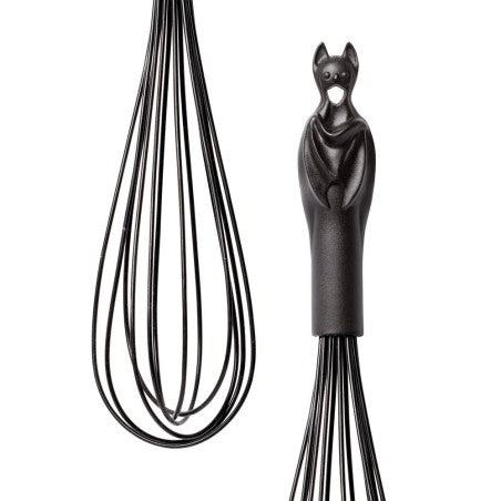 Alchemy Gothic Black Bat Whisk – Silicone Kitchen Tool for Batters