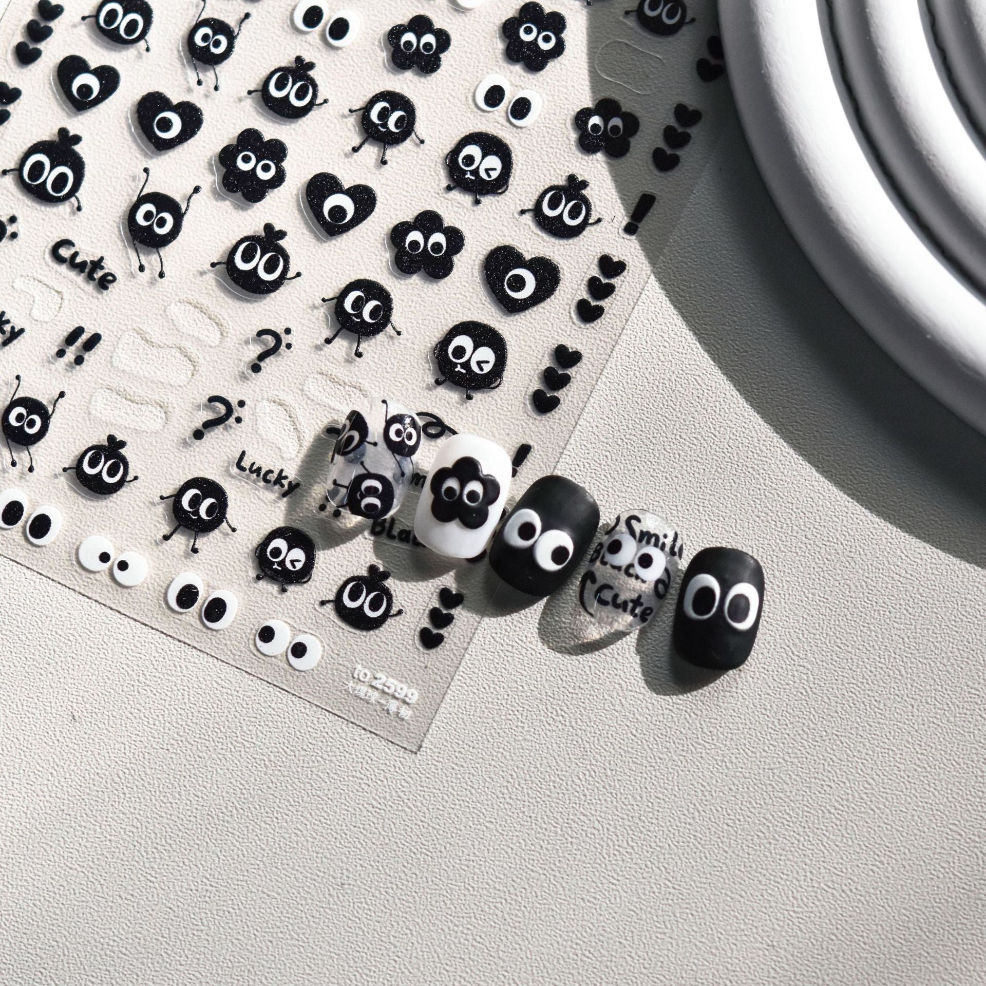 LuLuFun Studio Black Dot Nail Deco Stickers – DIY Manicure Art Decals