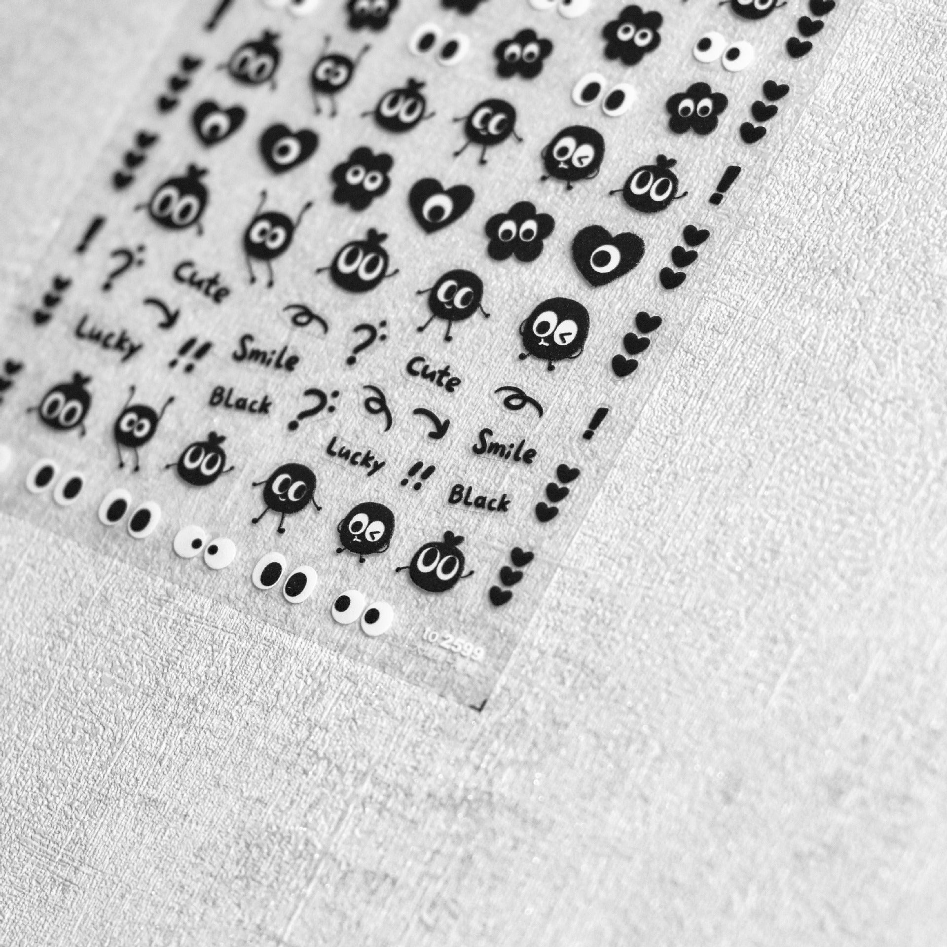 LuLuFun Studio Black Dot Nail Deco Stickers – DIY Manicure Art Decals