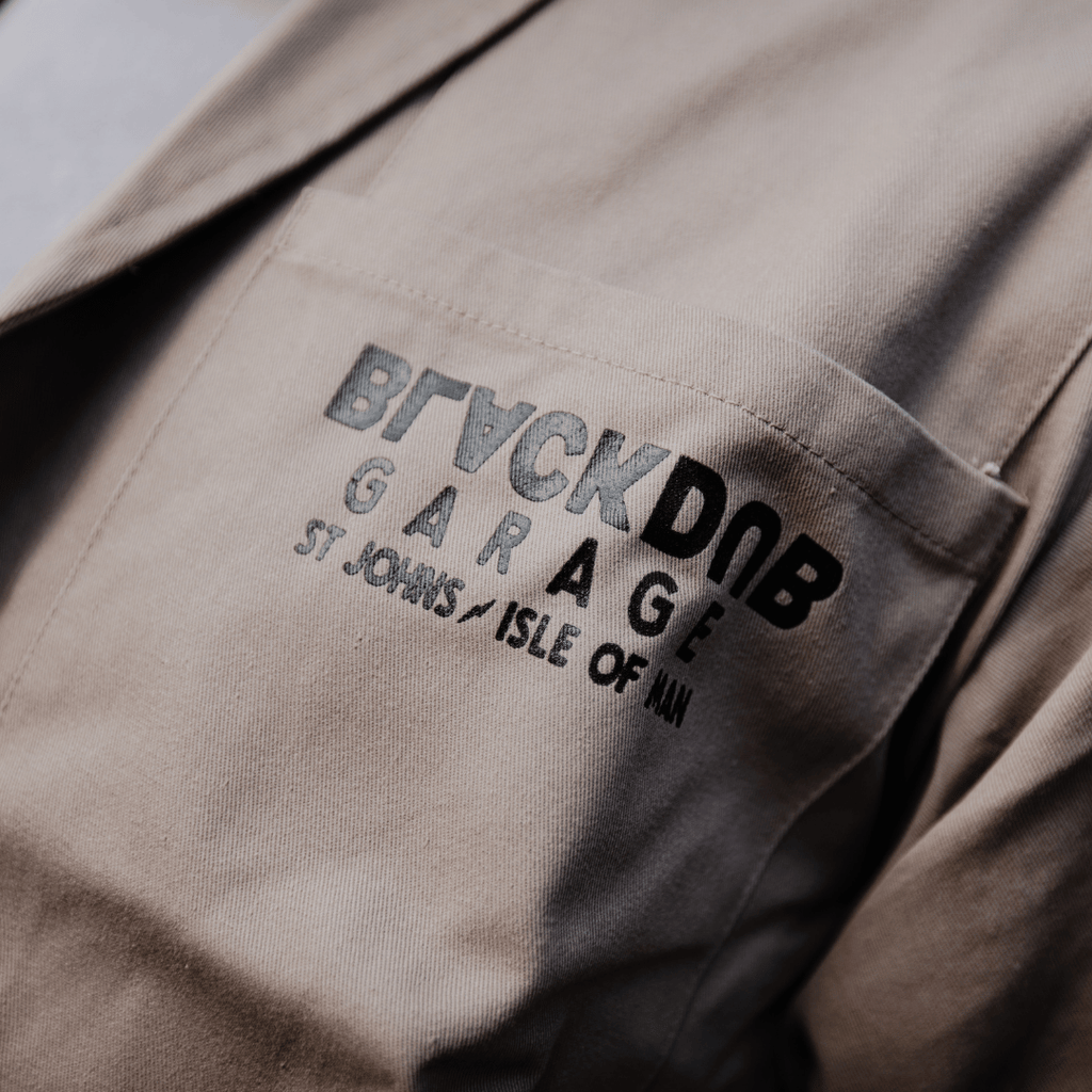 Uggly & Co Garage Overcoat – Beige Cotton Canvas Vintage Work Jacket