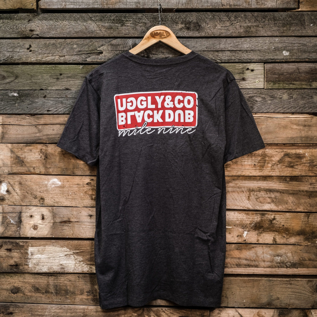 Uggly and Co x Black Dub Motorcycle Graphic Tee – Grey Cotton Fitted