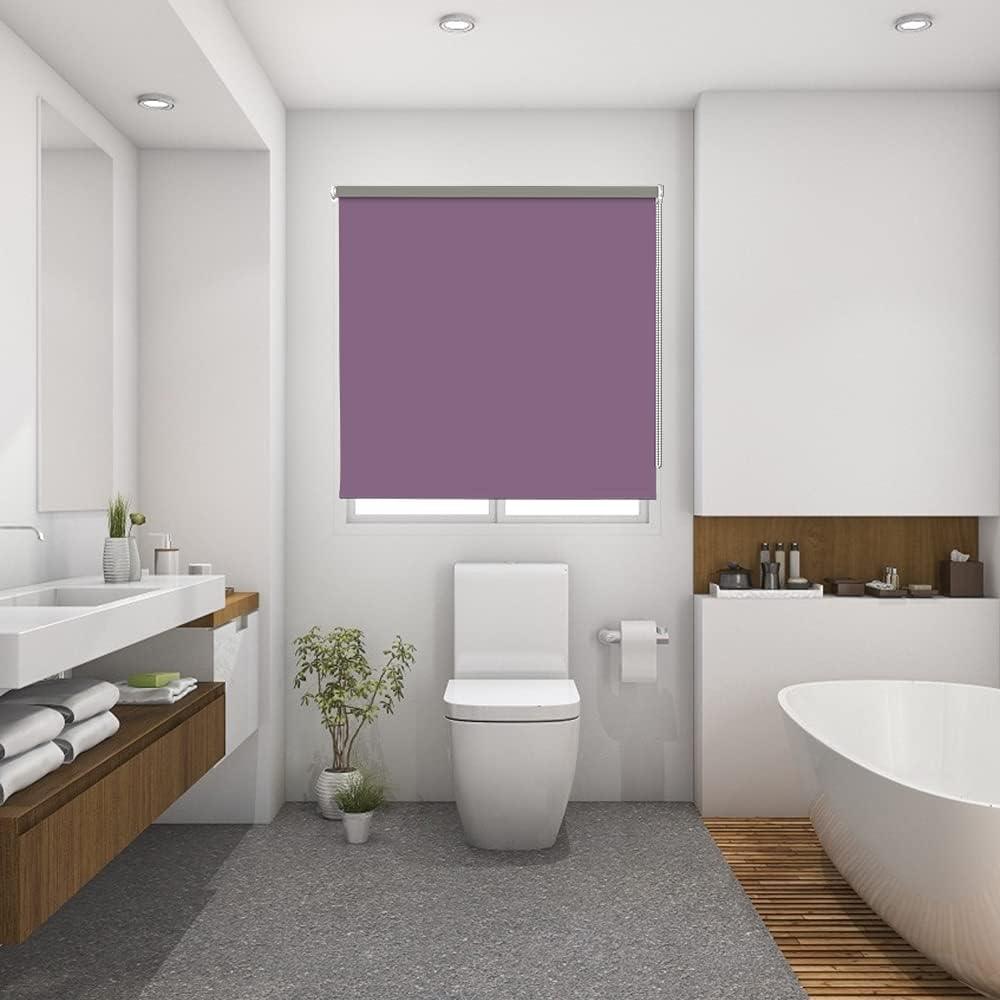 LUCKUP Blackout Roller Blind – Waterproof Thermal UV Protection, Aubergine