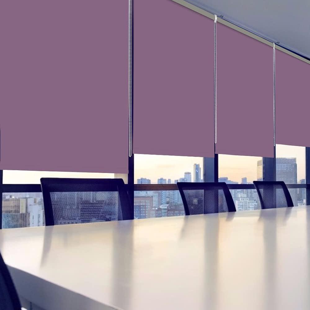 LUCKUP Blackout Roller Blind – Waterproof Thermal UV Protection, Aubergine