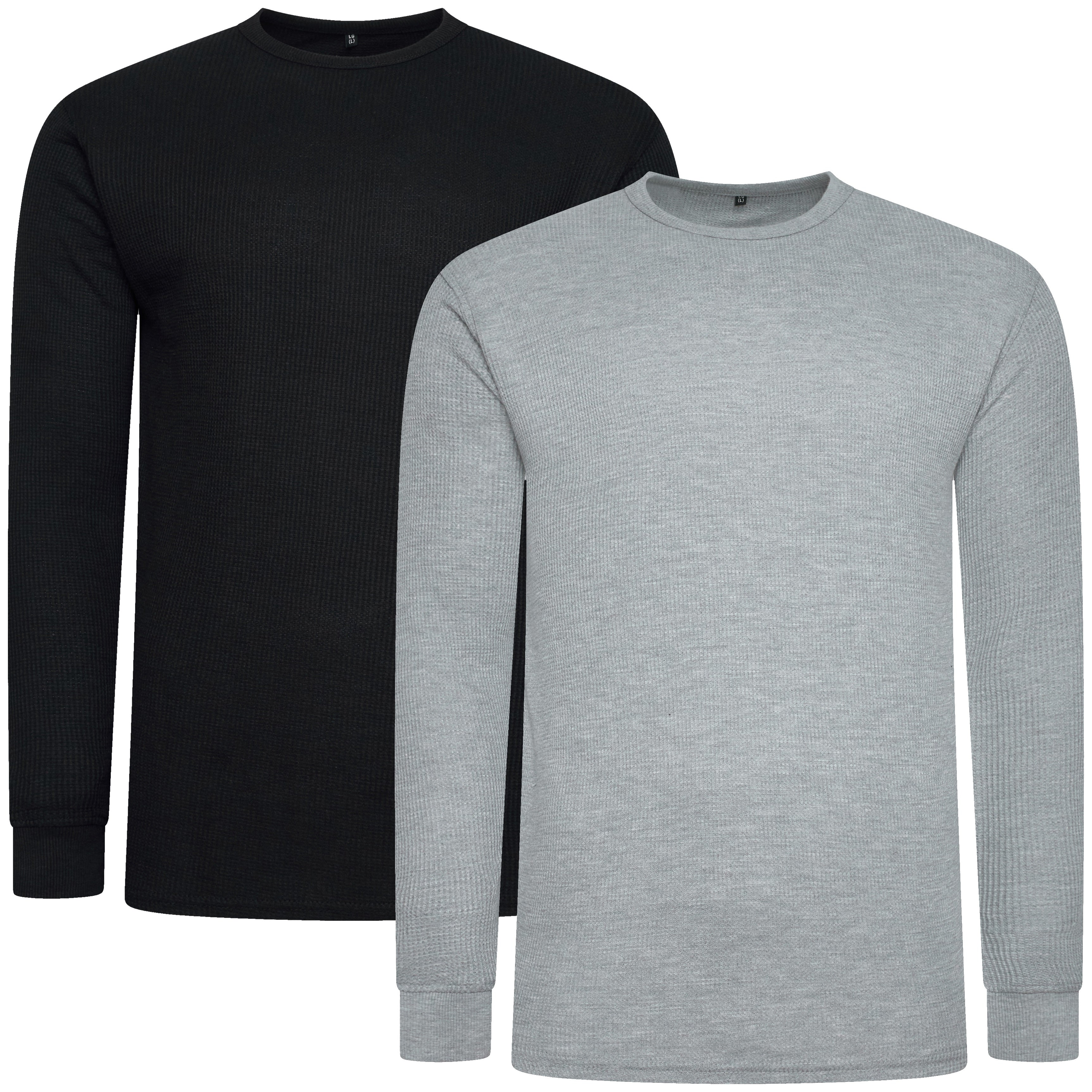 One Brand Crew Neck Waffle Knit T-Shirt