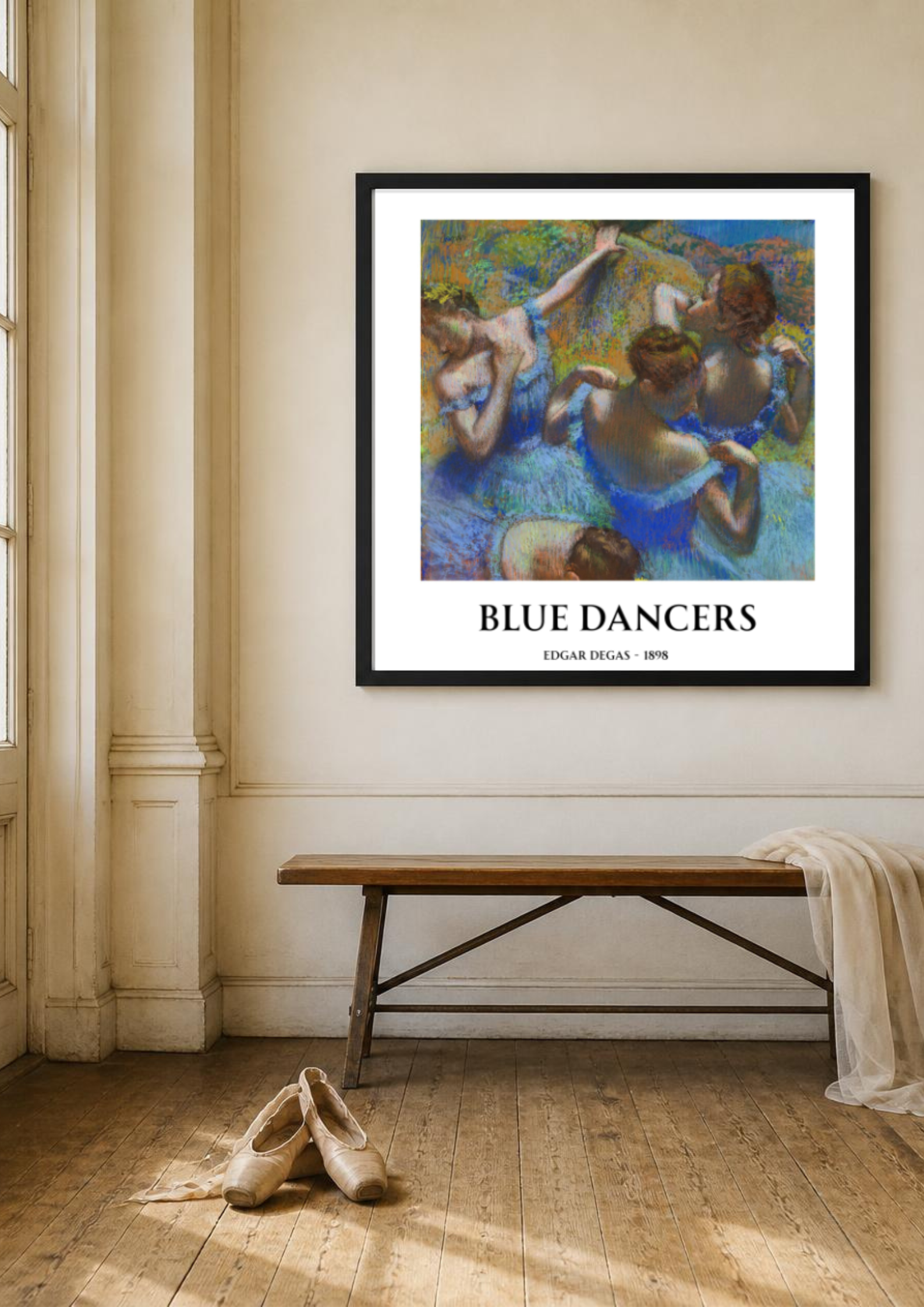 Blue Dancers by Edgar Degas – Matte Art Poster | Classical Impressionist Wall Art