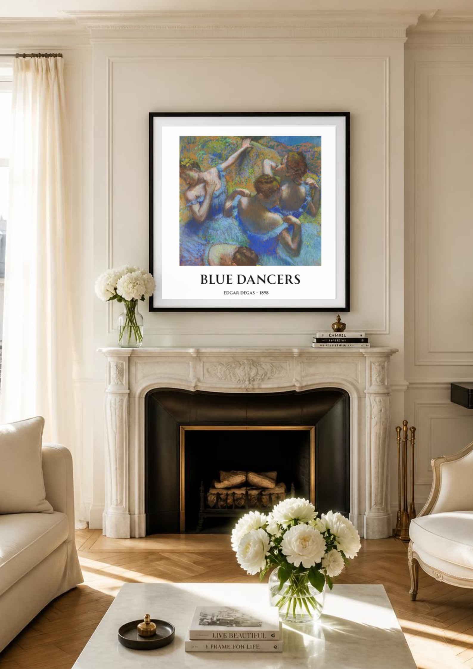 Blue Dancers by Edgar Degas – Matte Art Poster | Classical Impressionist Wall Art