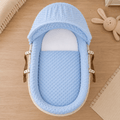 For Your Little One Blue Dimple Moses Basket Bedding Set | 3-Piece Set