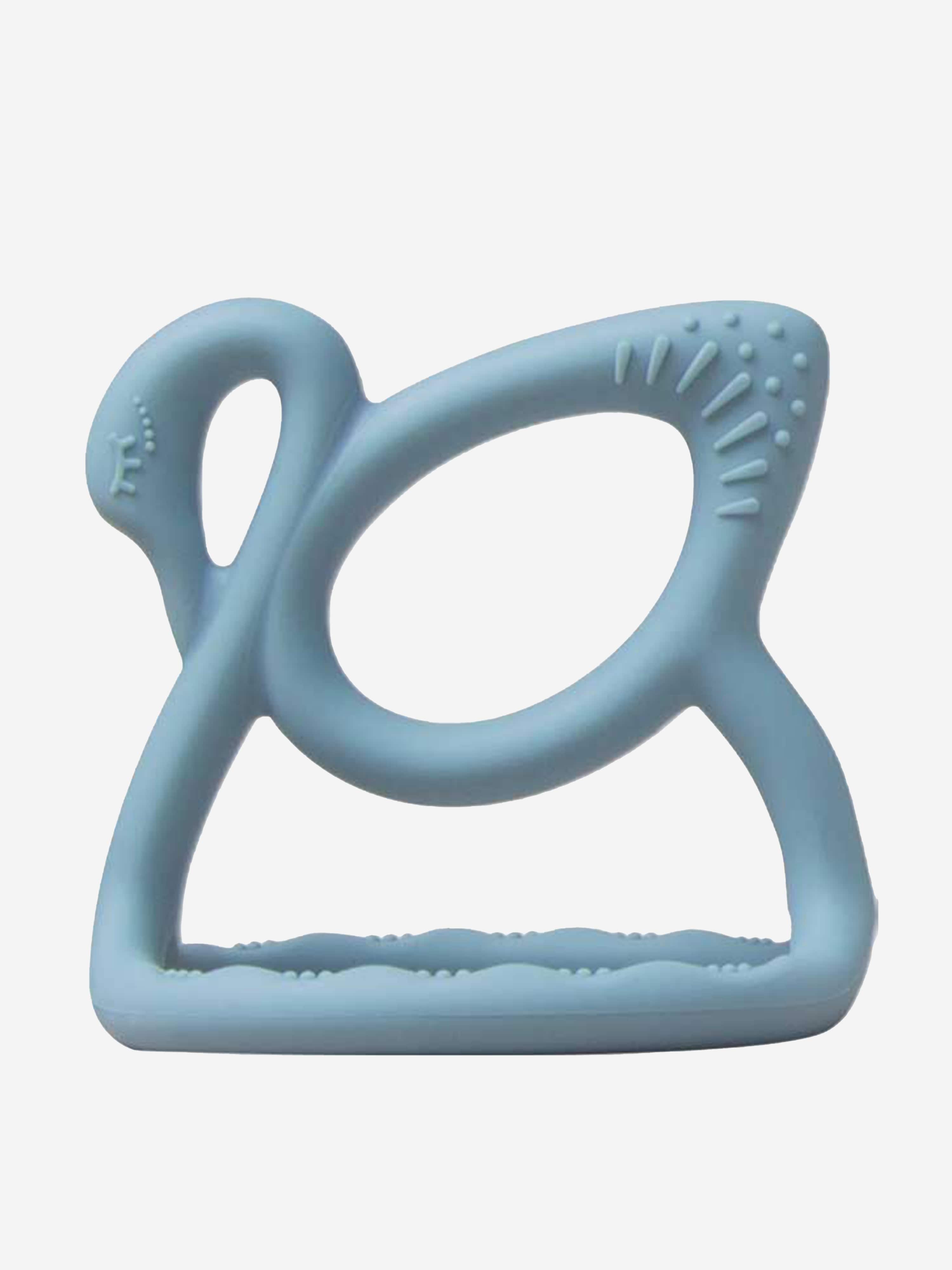 Bloom Bambini Baby Swan Teether – BPA-Free Silicone Ring in Blue