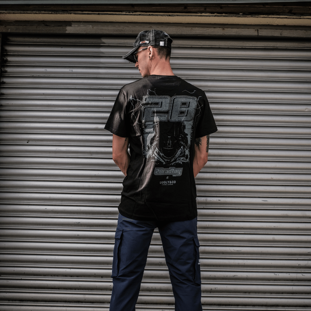 Brad Ray Shadow Graphic Tee – Uggly & Co Heavyweight Cotton Racing Shirt