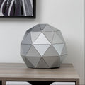 Orsina Mateo Silver Table Lamp – Modern Geometric Steel Desk Lamp