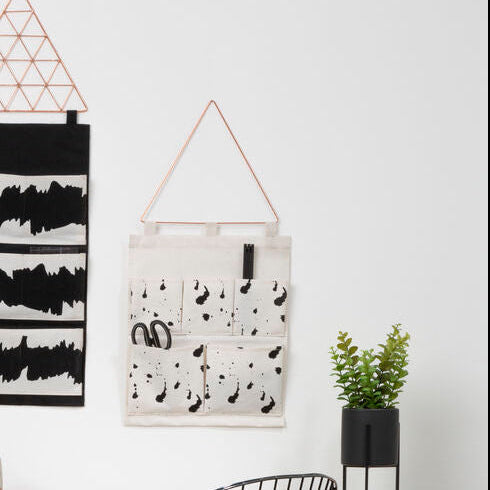 Orsina Verti White Wall Hanging Pocket Organiser – 5 Pocket Storage