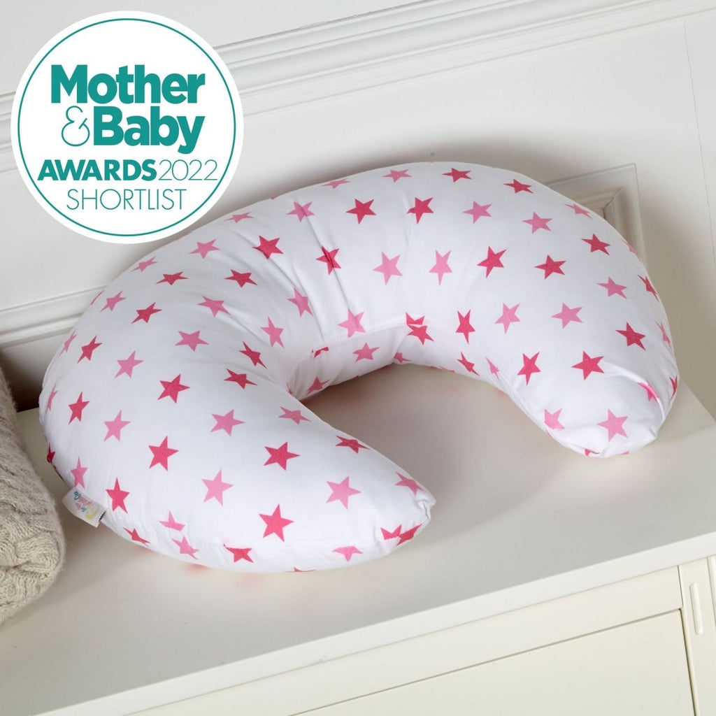 For Your Little One Nursing Pillow – Pink Little Star Cotton Support
