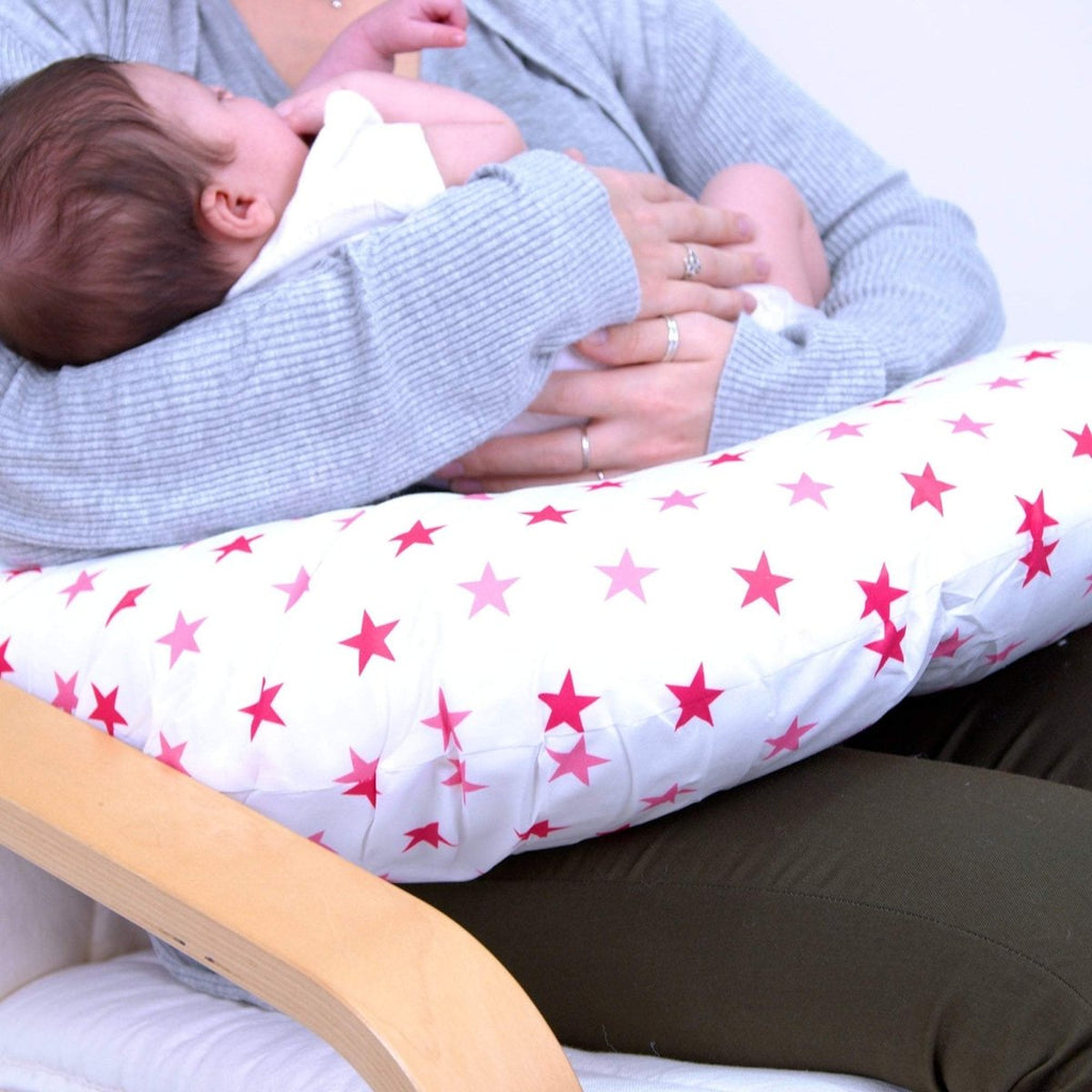 For Your Little One Nursing Pillow – Pink Little Star Cotton Support