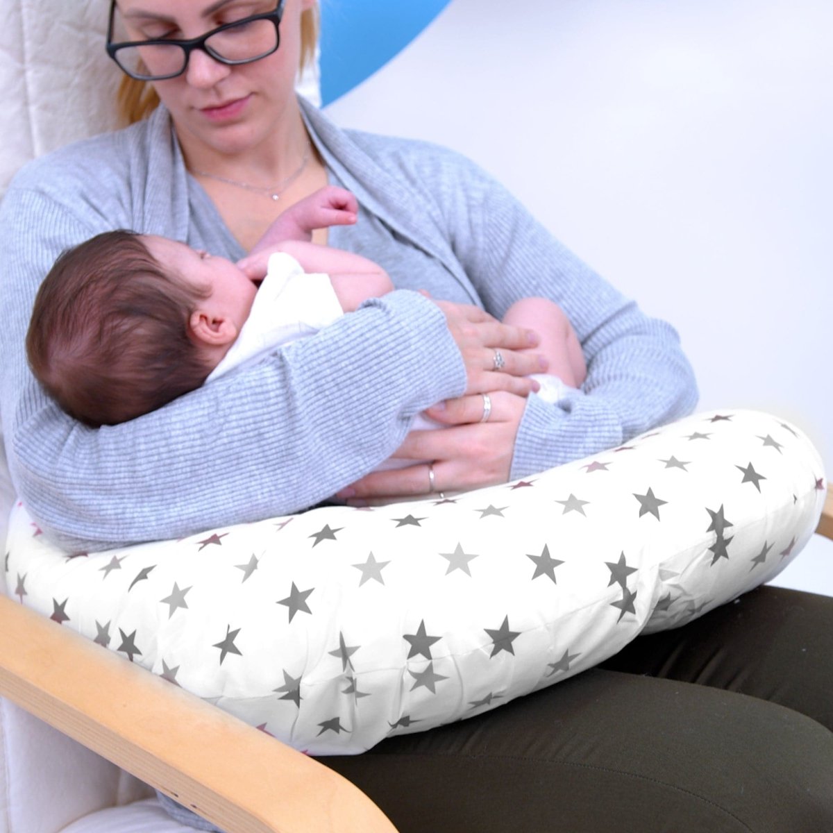 For Your Little One Nursing Pillow Cover – Silver Twinkle (Cover Only)
