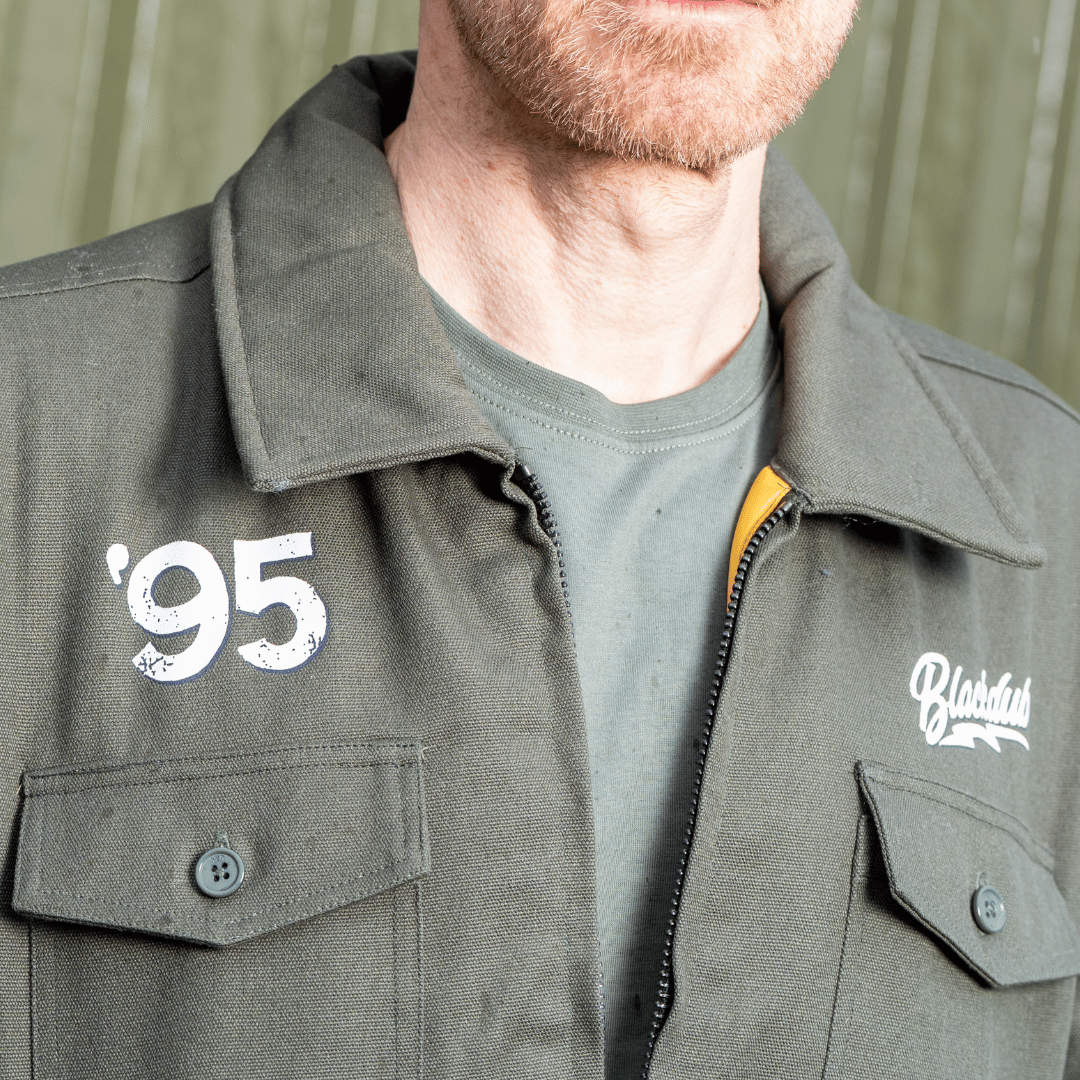 Uggly and Co Since 95' Mechanic Jacket – Green Cotton Canvas Workwear