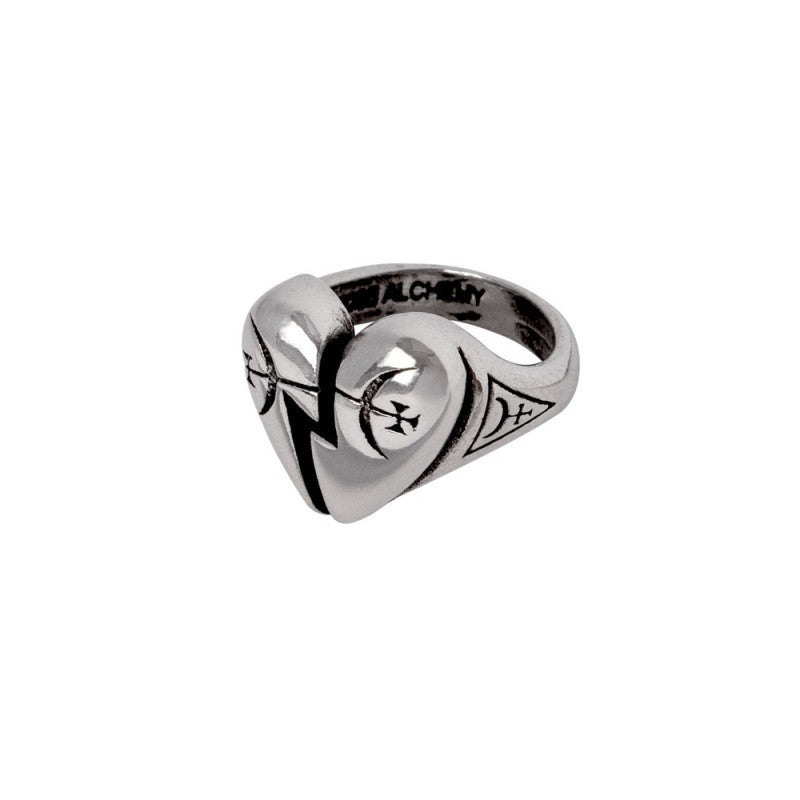 Alchemy Gothic Broken Promise Heart Ring | Fine English Pewter