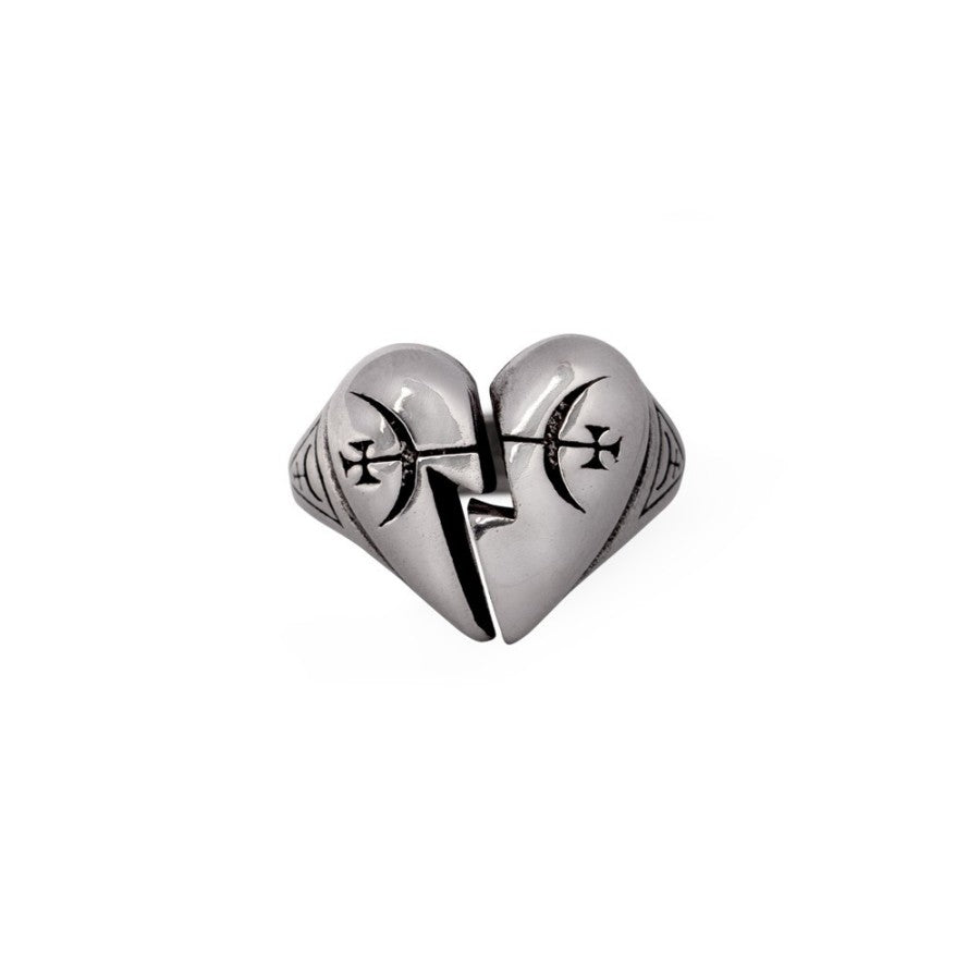 Alchemy Gothic Broken Promise Heart Ring | Fine English Pewter