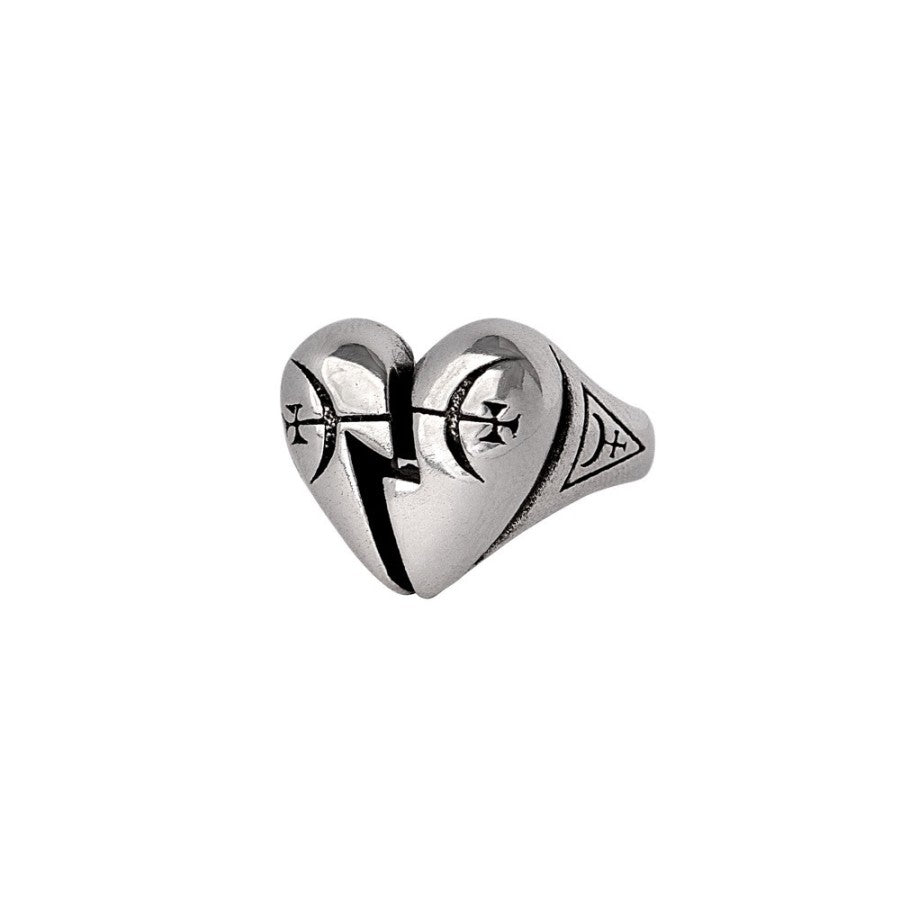 Alchemy Gothic Broken Promise Heart Ring | Fine English Pewter
