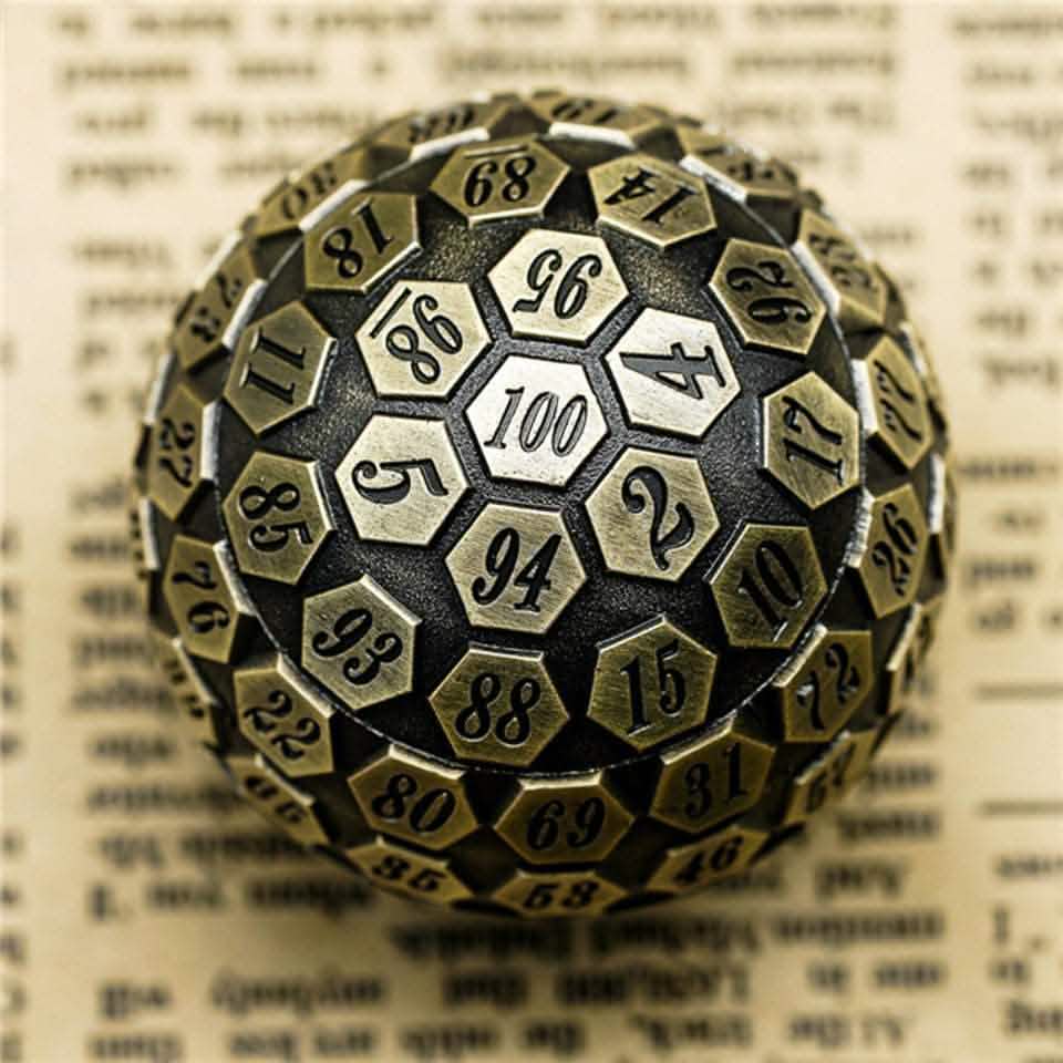 Bronze Oracle | Solid Metal Dice | 45MM D100