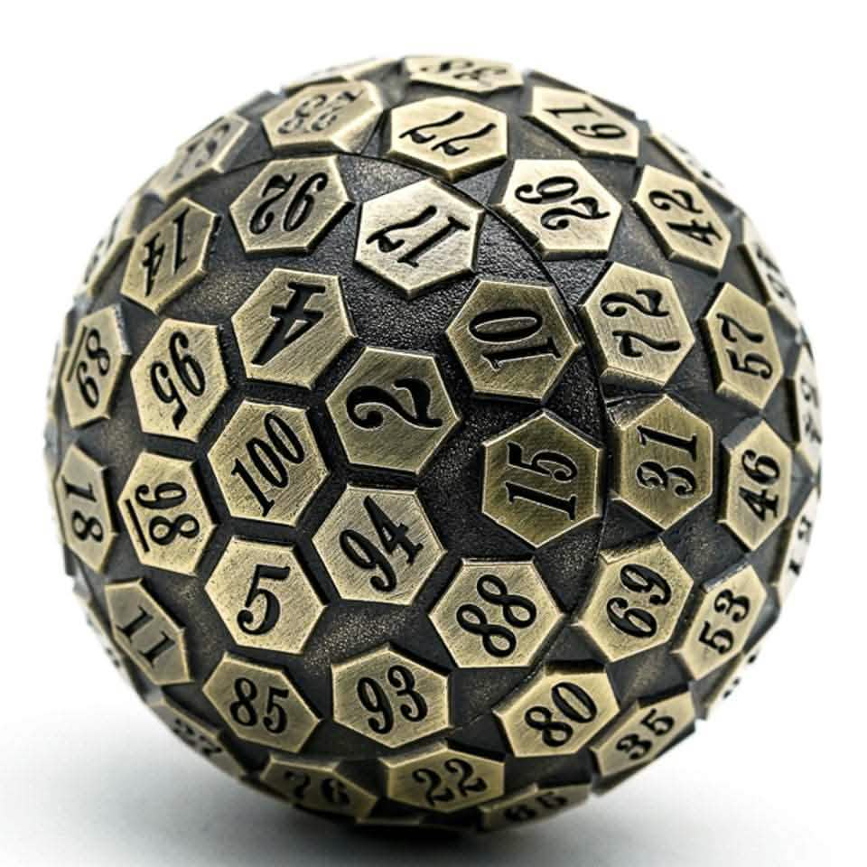 Bronze Oracle | Solid Metal Dice | 45MM D100