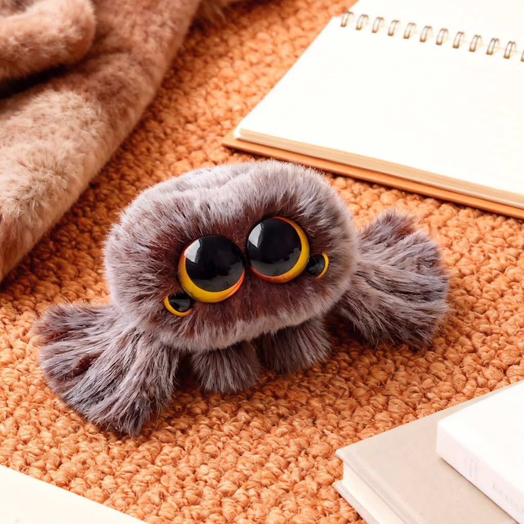 LuLuFun Studio Snowball Spider Plush Toy – Soft Cute Stuffed Animal
