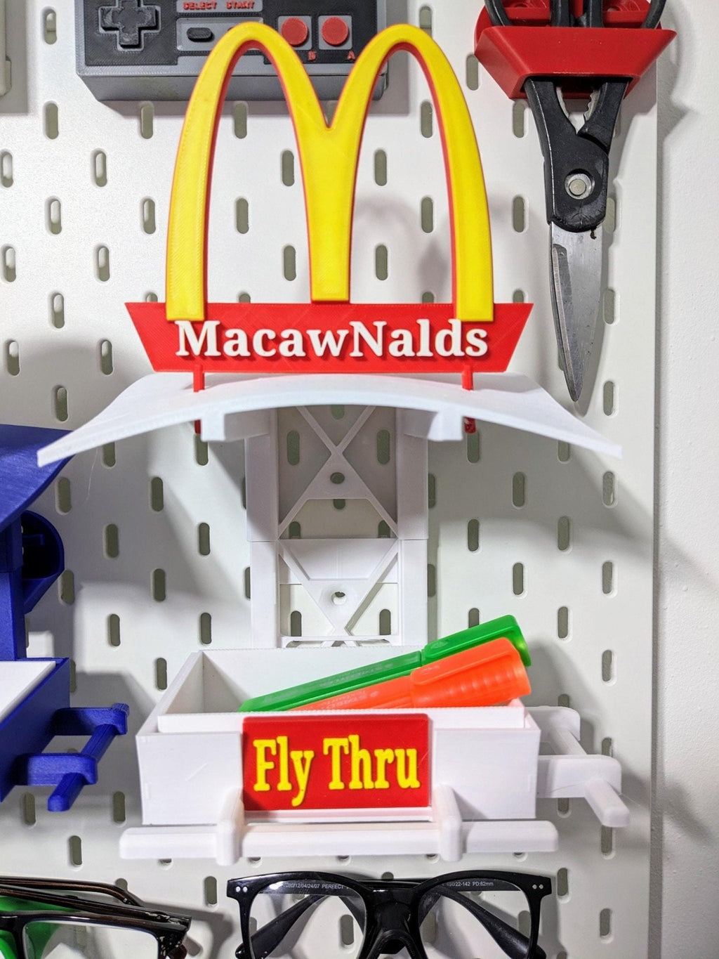 Chaddyverse Budgie King Fly Thru Bird Feeder | Ikea Skadis Compatible