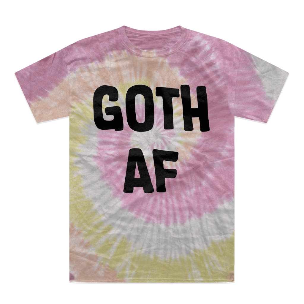 Gothic Attitude Goth AF Tie-Dye T-Shirt | 100% Cotton Unisex Tee