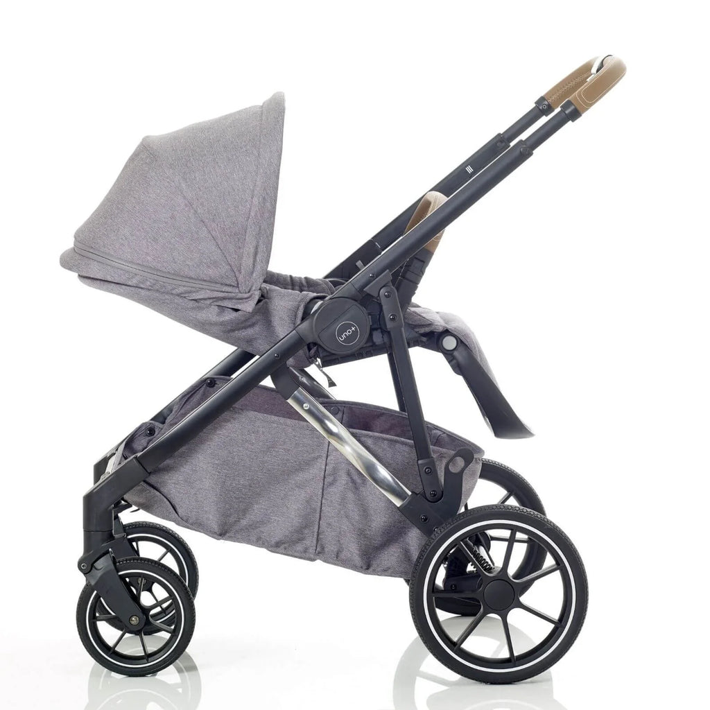 Mee-Go UNO Plus 3-in-1 with ISOFIX Base Travel System - Grey/Chrome