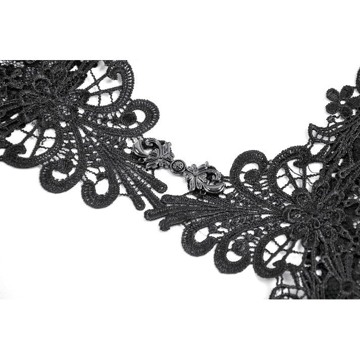 Dark In Love Lilith Gothic 3D Lace Bell Sleeve Cape – Floral Shrug