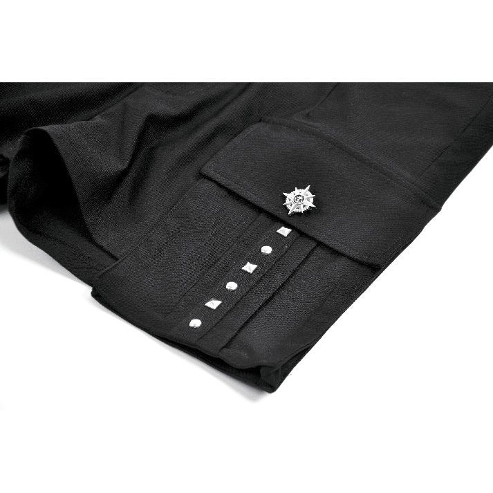 Dark in Love Punk Metal Utility Shorts – High-Waisted Industrial Style