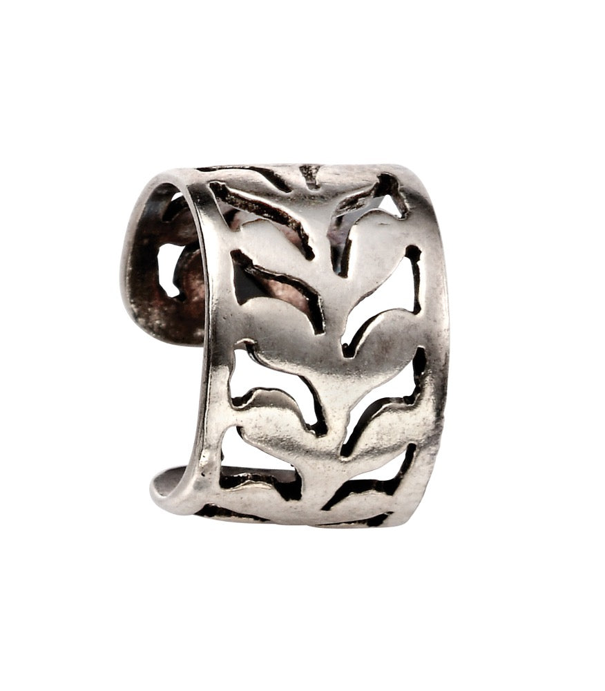 Leaf Pattern Ear Cuff – Gecko Jewellery Silver Non-Pierced Earring
