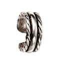 Gecko Jewellery Rope Style Ear Cuff – Three Band Silver Ear Stacker
