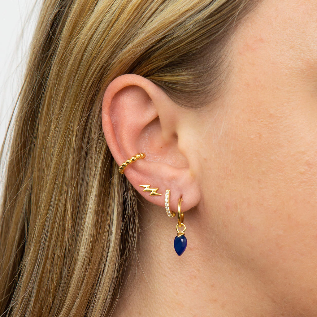 Gecko Jewellery Sterling Silver Ball Ear Cuff – Non-Pierced Earring